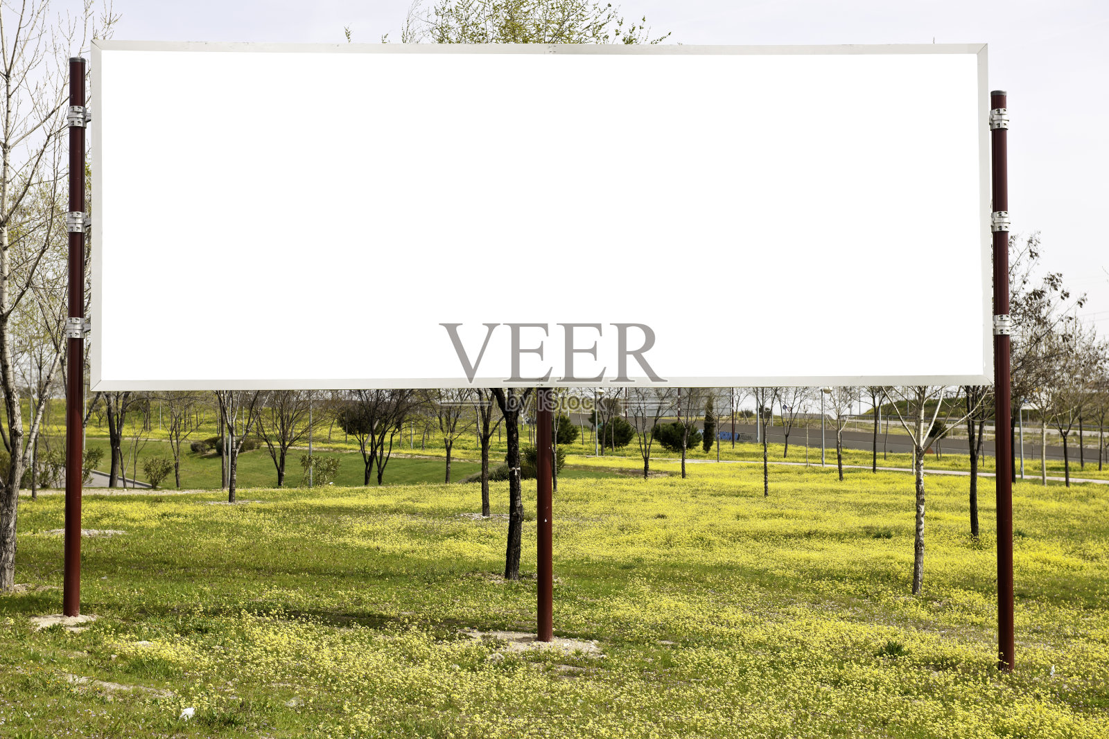 春天的广告牌照片摄影图片