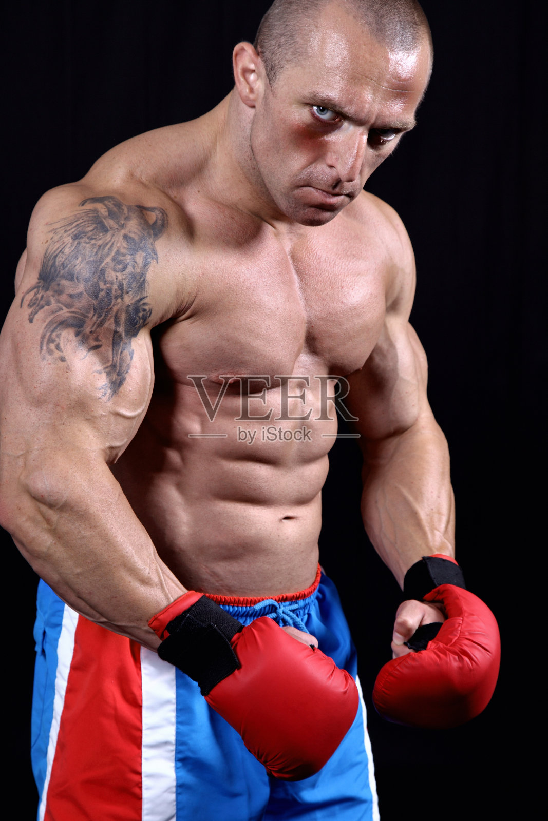 受伤的战士肖像照片摄影图片