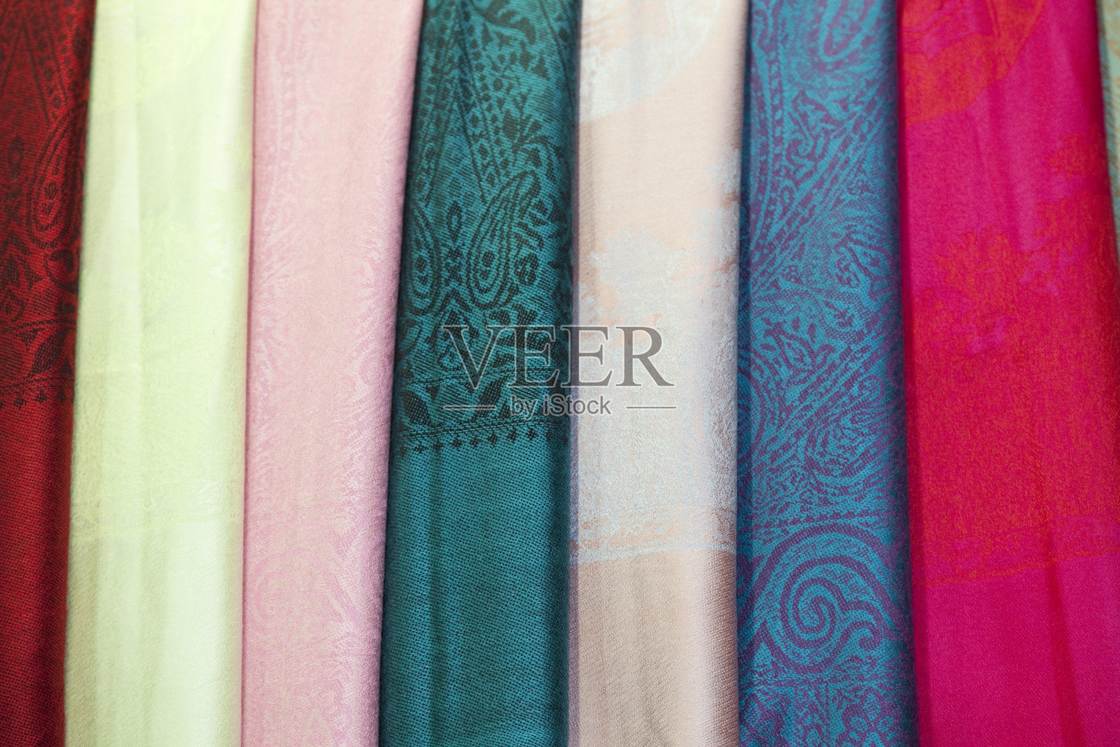 色彩斑斓的纺织品照片摄影图片