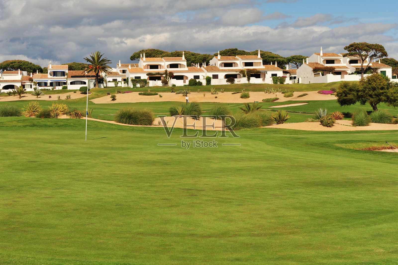 锦标赛高尔夫球场Val do Lobo,阿尔加维,葡萄牙照片摄影图片