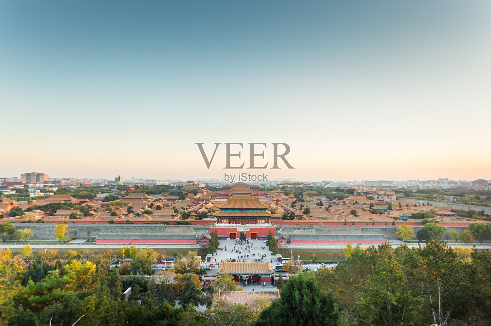 黄昏的紫禁城,中国北京照片摄影图片