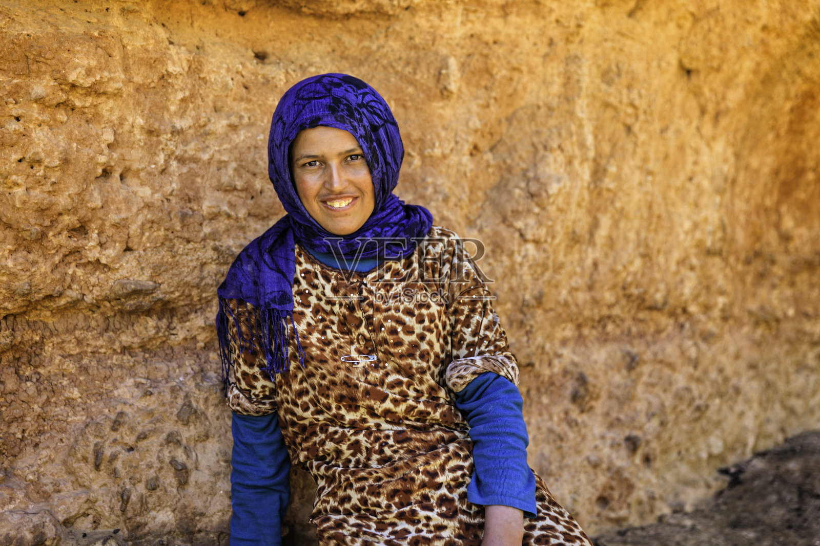 摩洛哥小女孩的肖像照片摄影图片