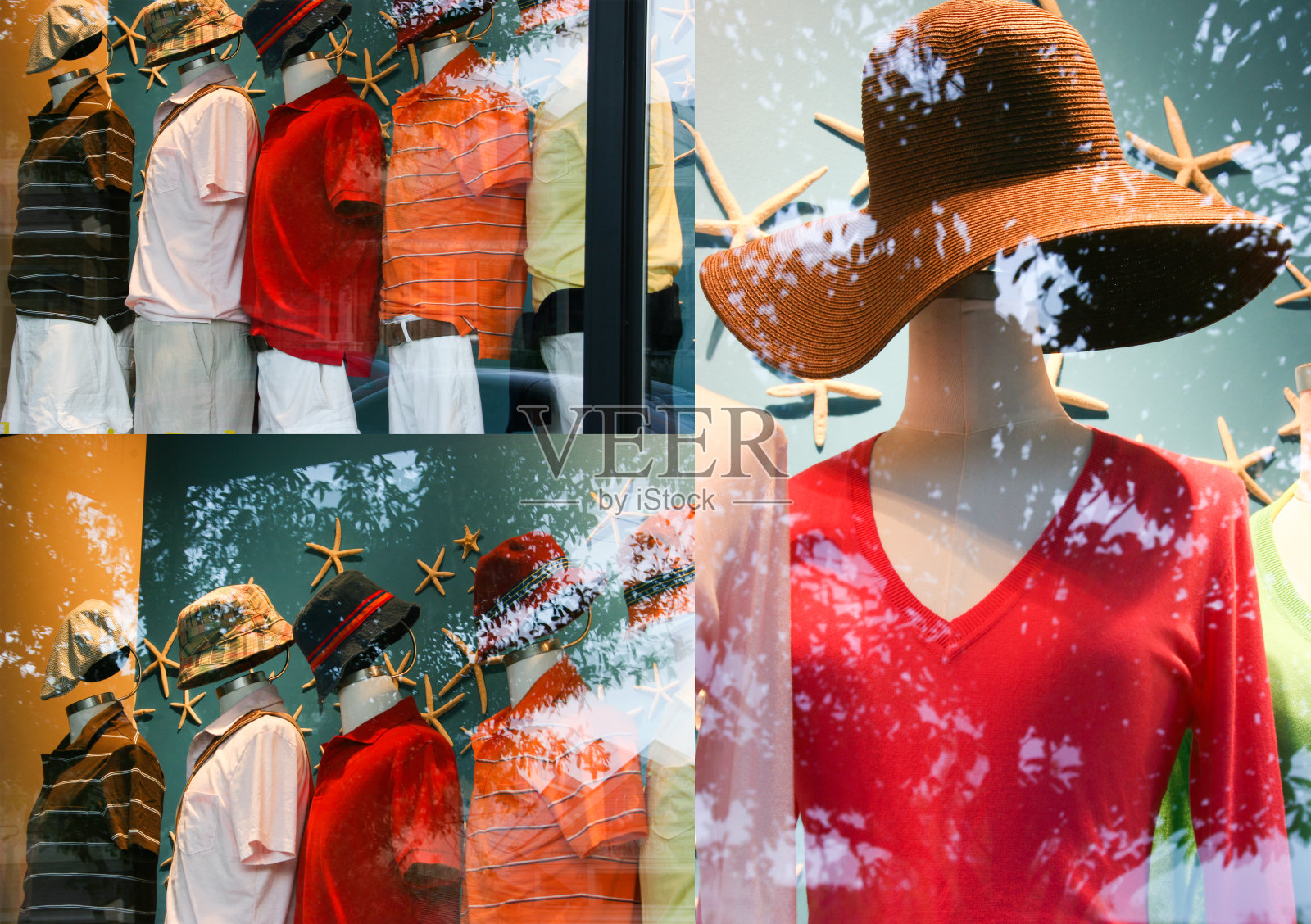 逛街。服装零售商店展示。照片摄影图片