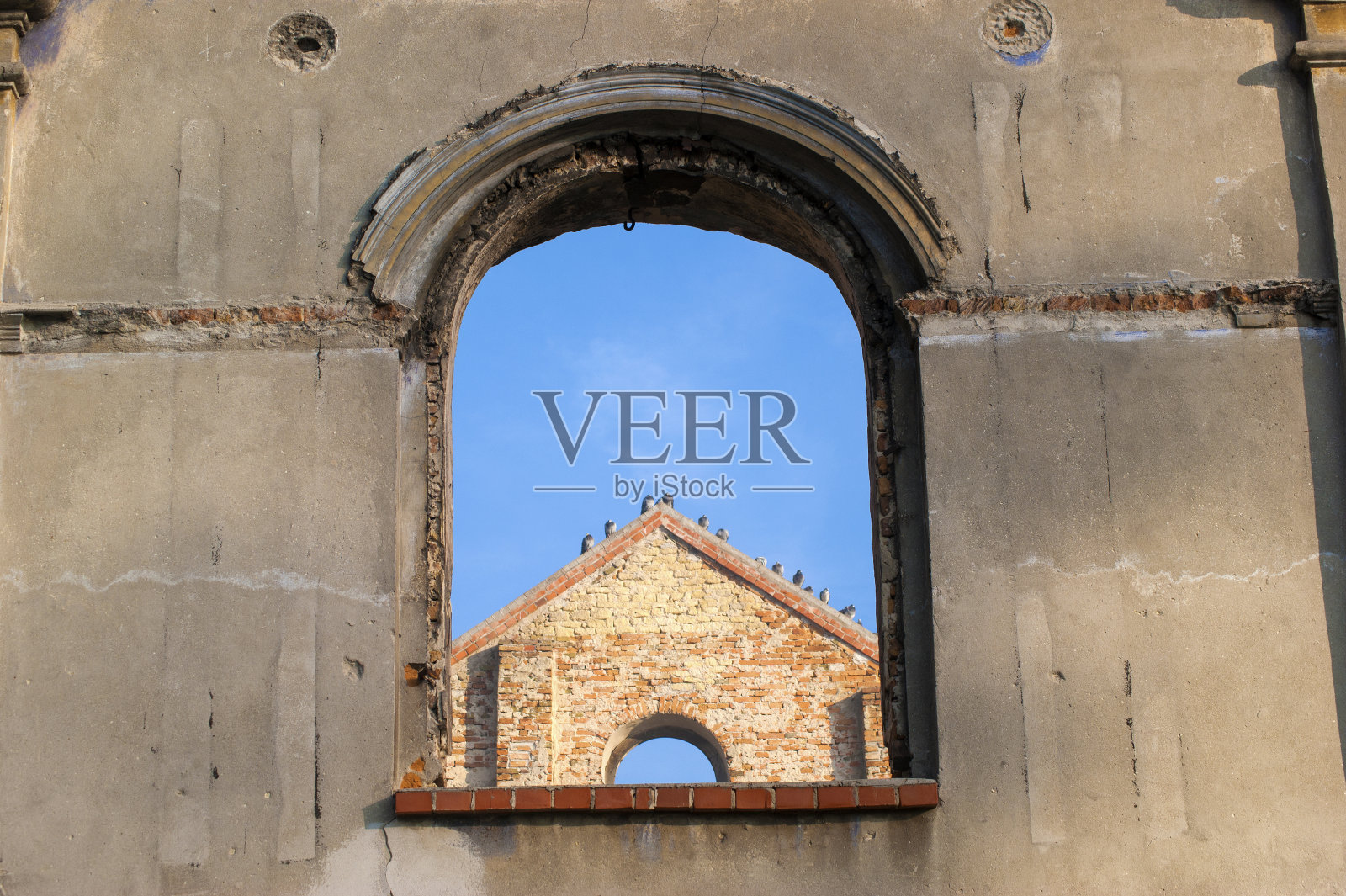 犹太教堂的废墟照片摄影图片