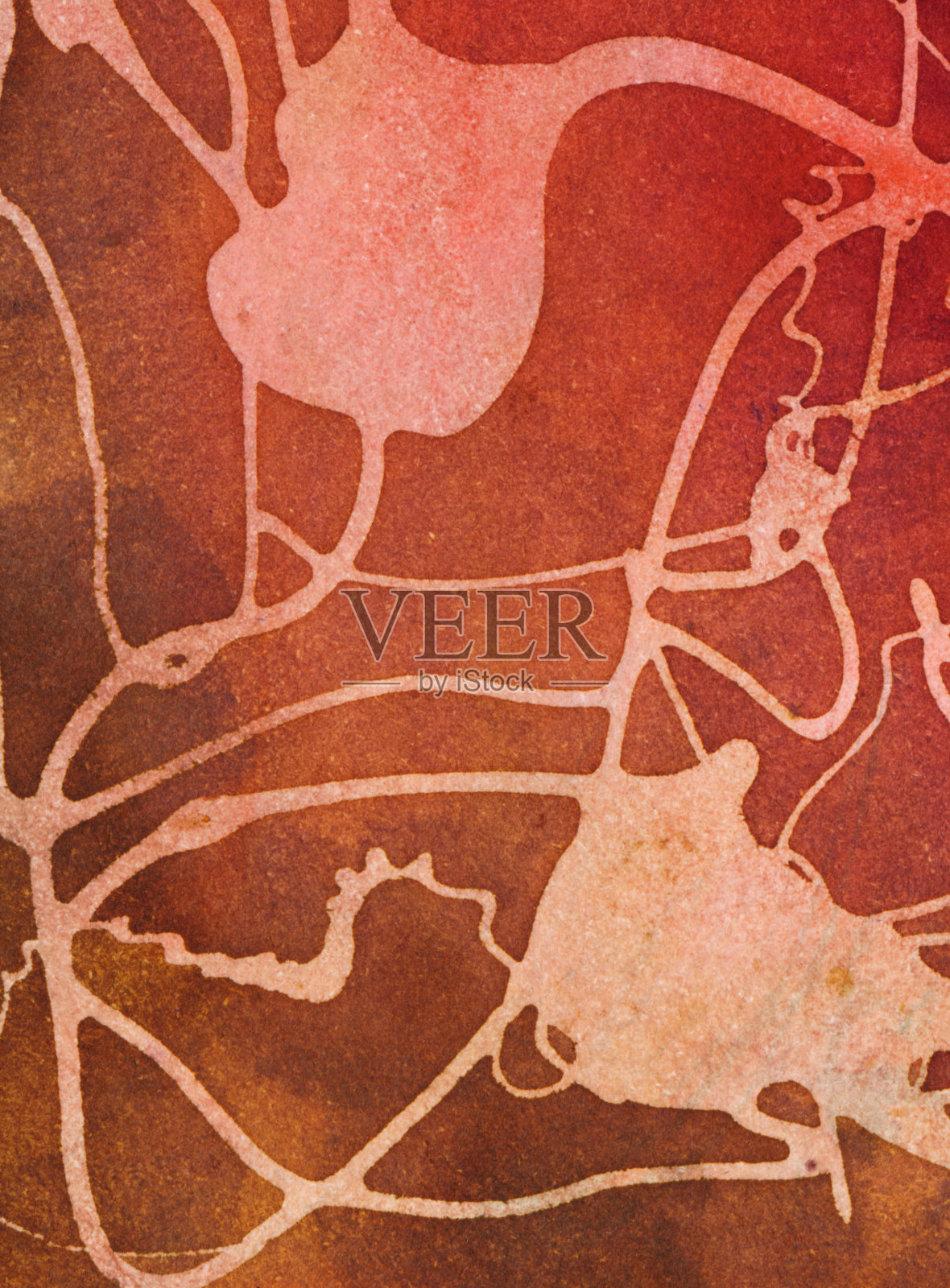 纸上有红色和棕色带纹理的斑点照片摄影图片