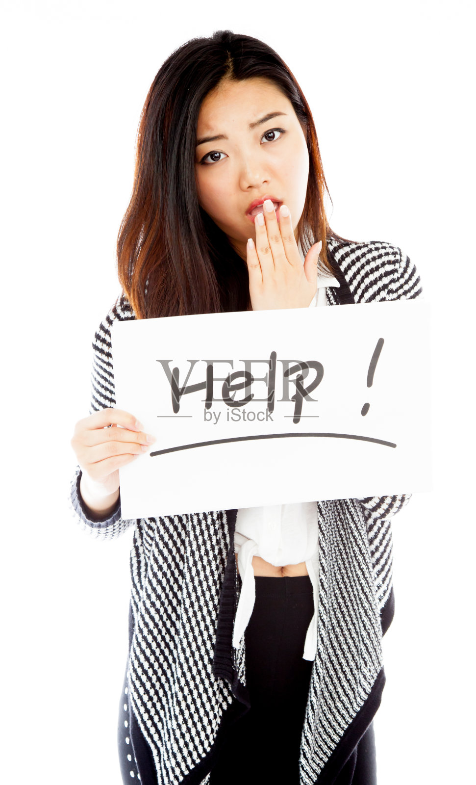 迷人的亚洲人,20岁,白人背景照片摄影图片