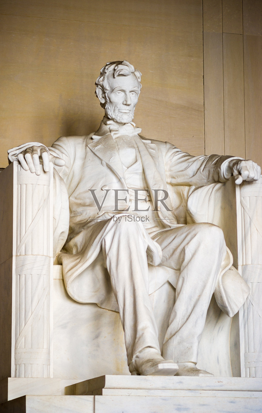 美国华盛顿特区林肯纪念堂的雕像照片摄影图片