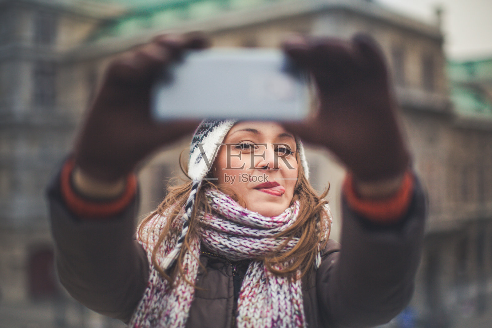 做鬼脸照片摄影图片