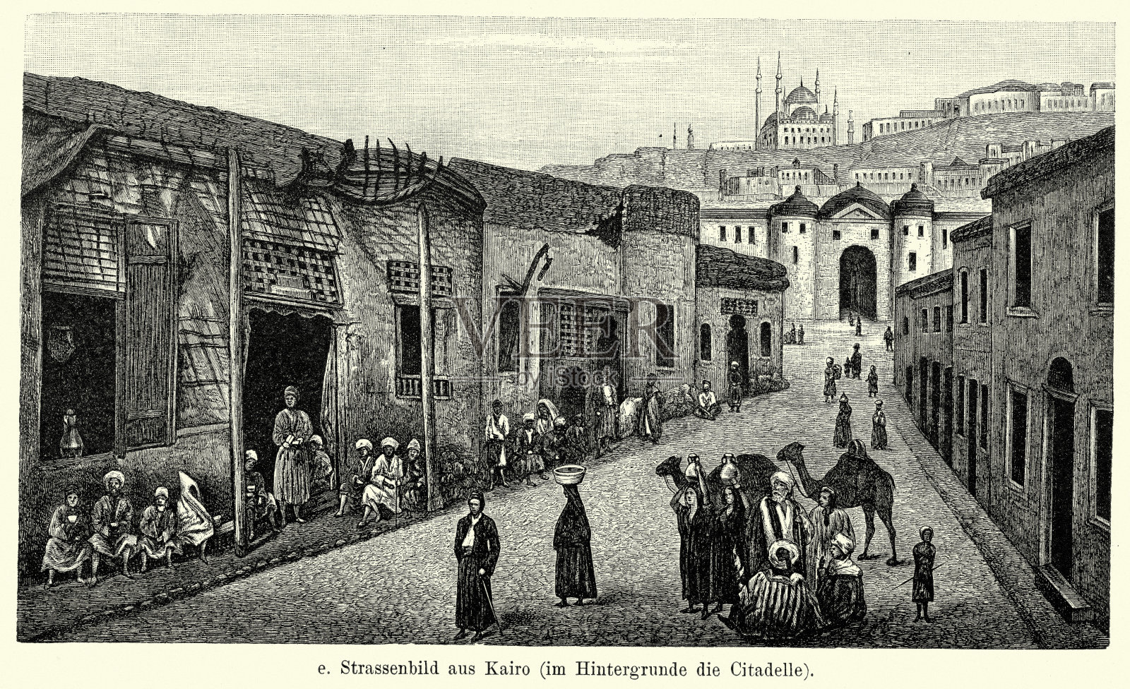 19世纪埃及开罗插画图片素材