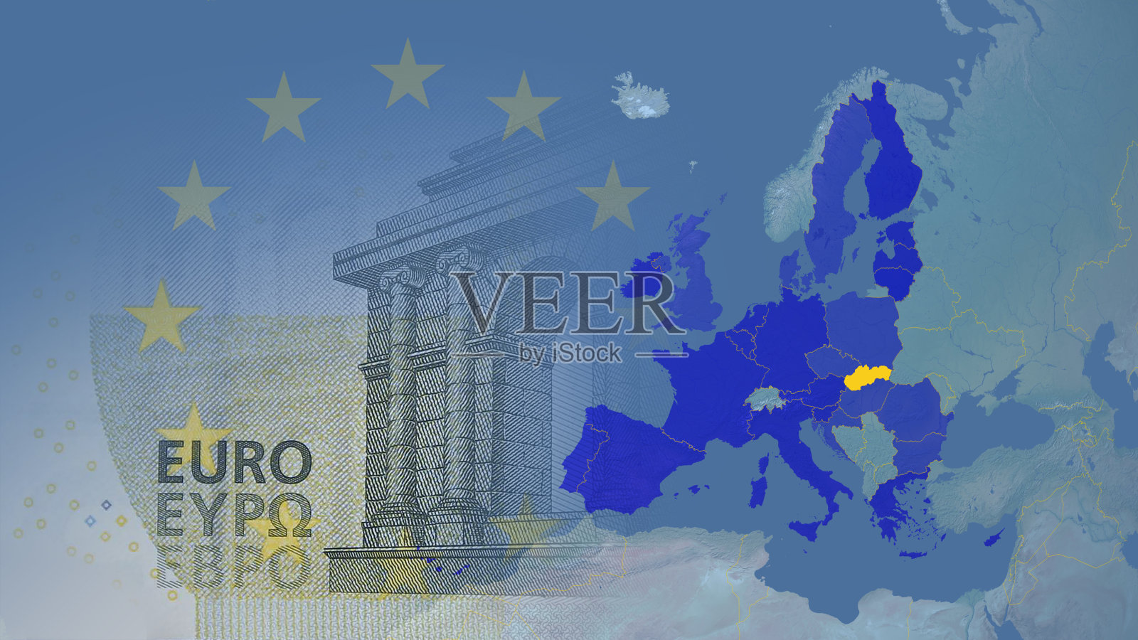 斯洛伐克自2009年16:9加入欧元区照片摄影图片