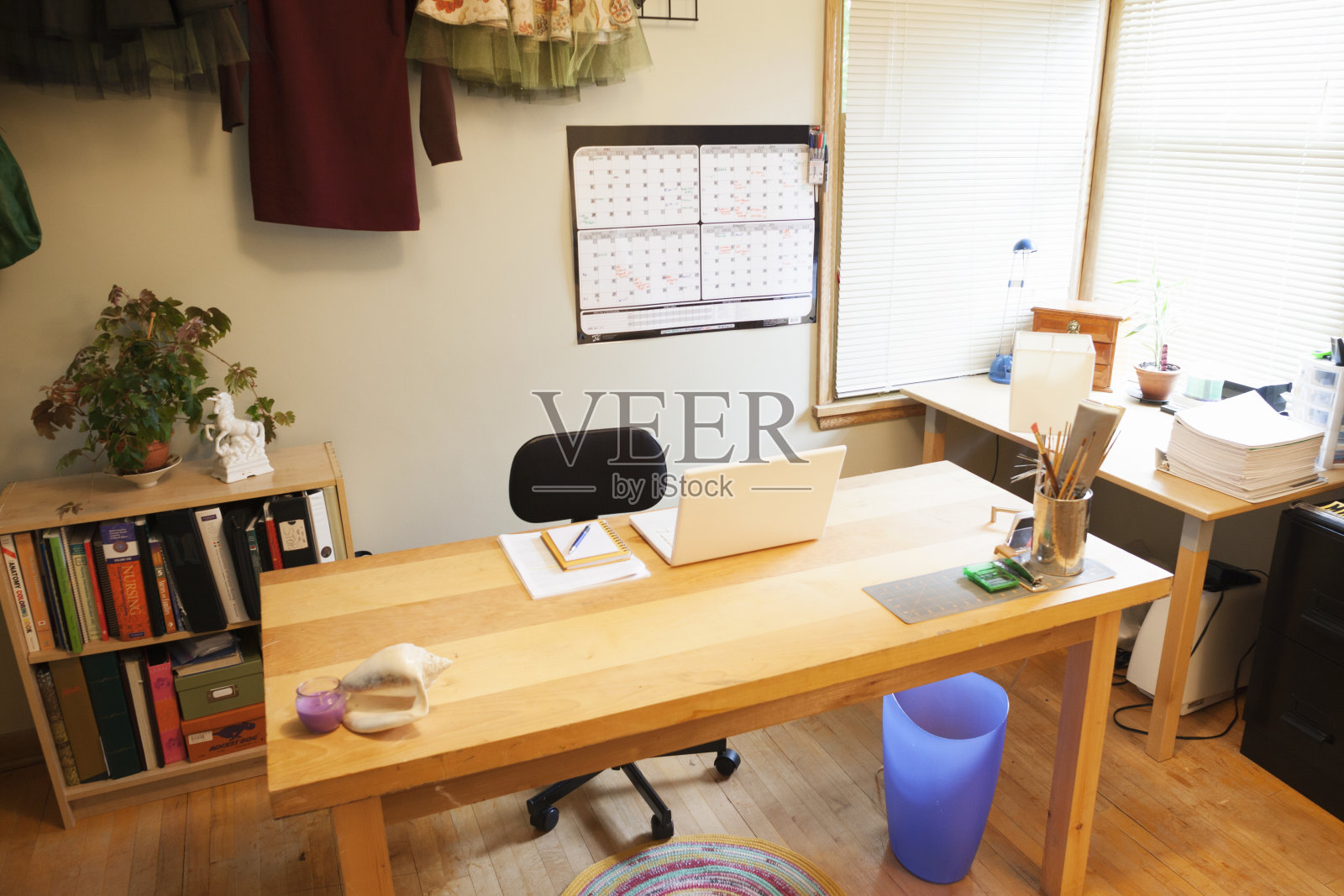 时尚设计师家庭办公室和工作室照片摄影图片