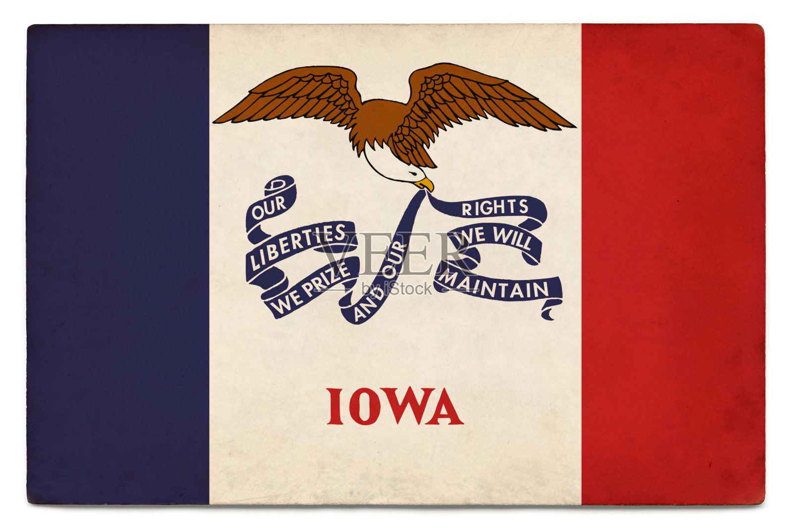 美国国旗白色:爱荷华州照片摄影图片