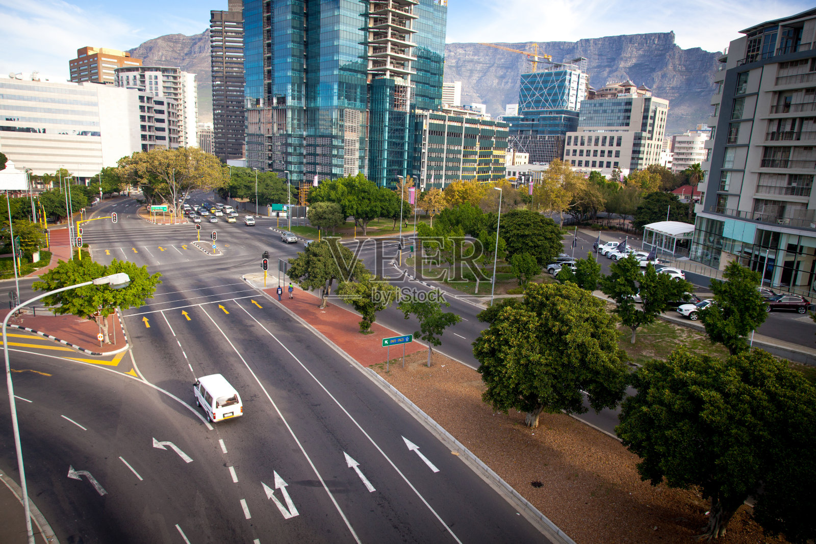 南非开普敦市中心的街道照片摄影图片