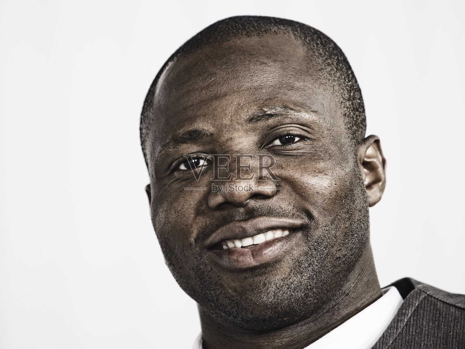 白人背景的商人照片摄影图片