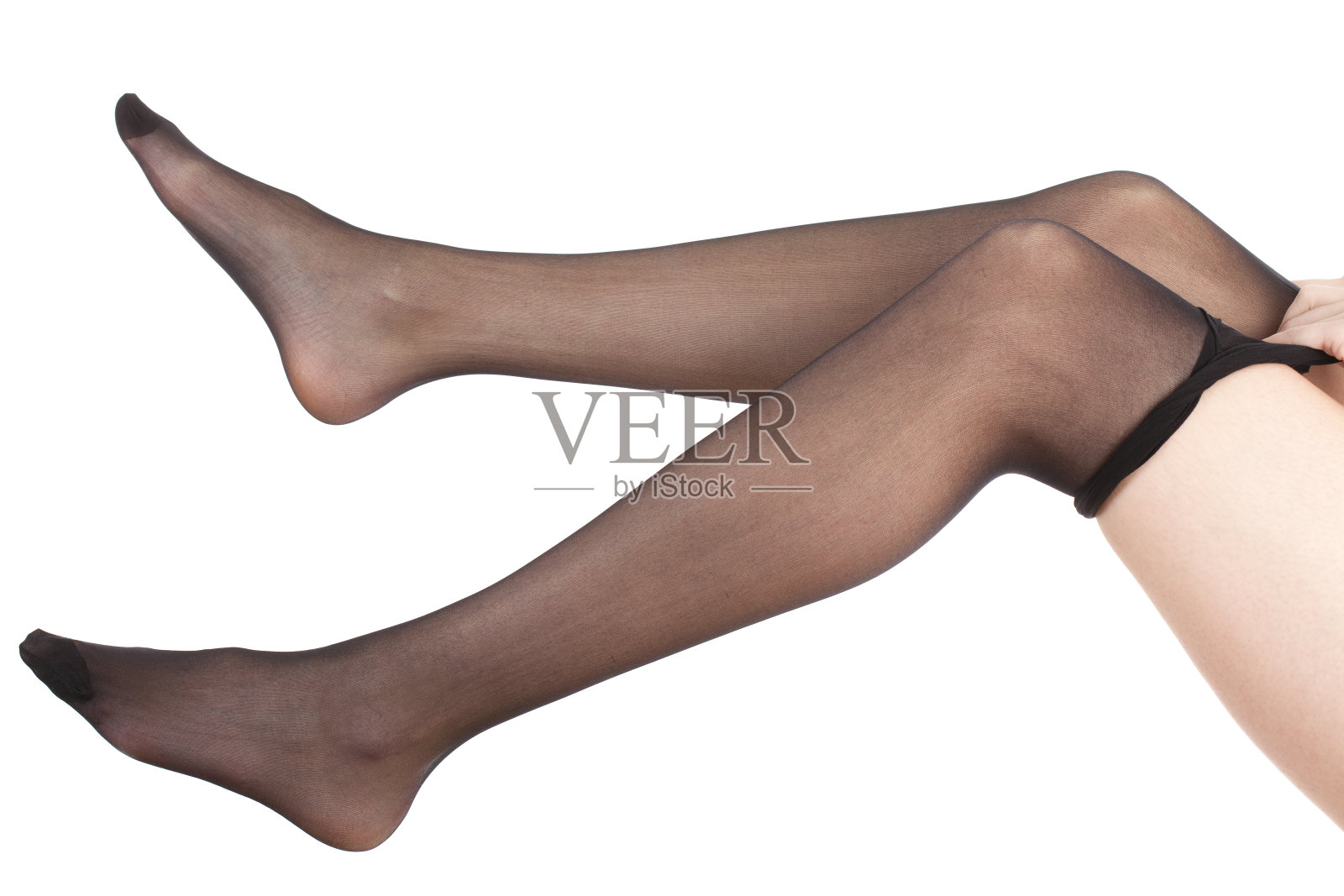 穿着黑色内裤的年轻女子照片摄影图片