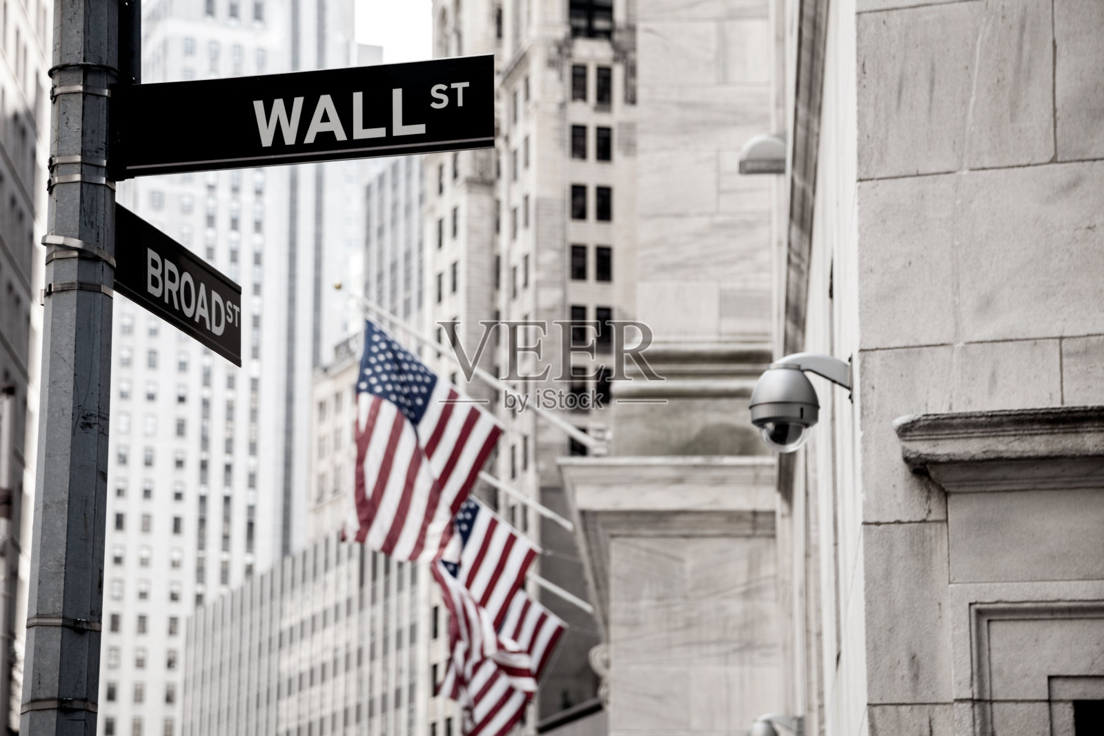 华尔街的标志照片摄影图片