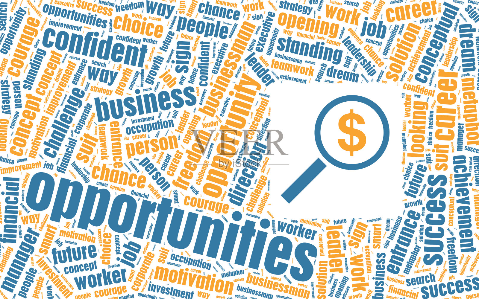 标签云的机会概念插画图片素材