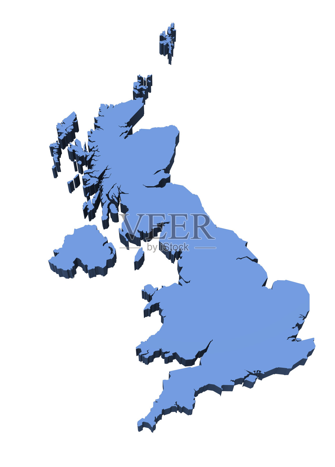 一幅普通的英国蓝色地图照片摄影图片