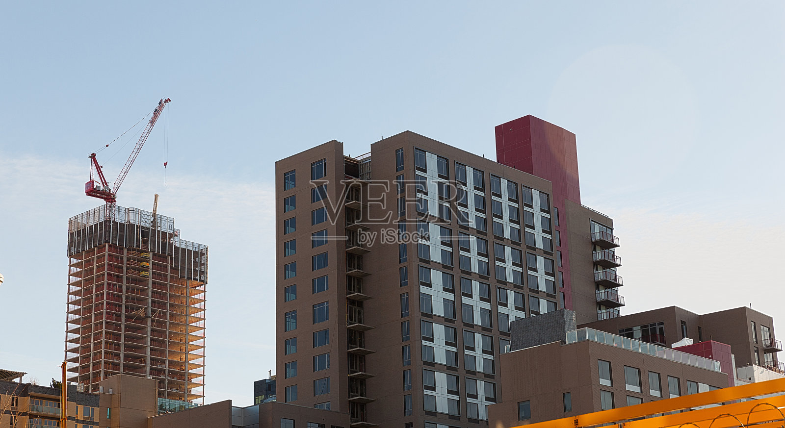 住宅区建筑工地照片摄影图片