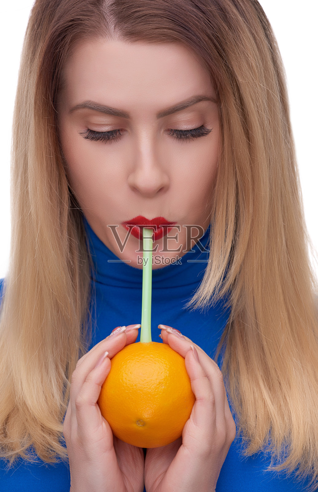 喝健康果汁照片摄影图片