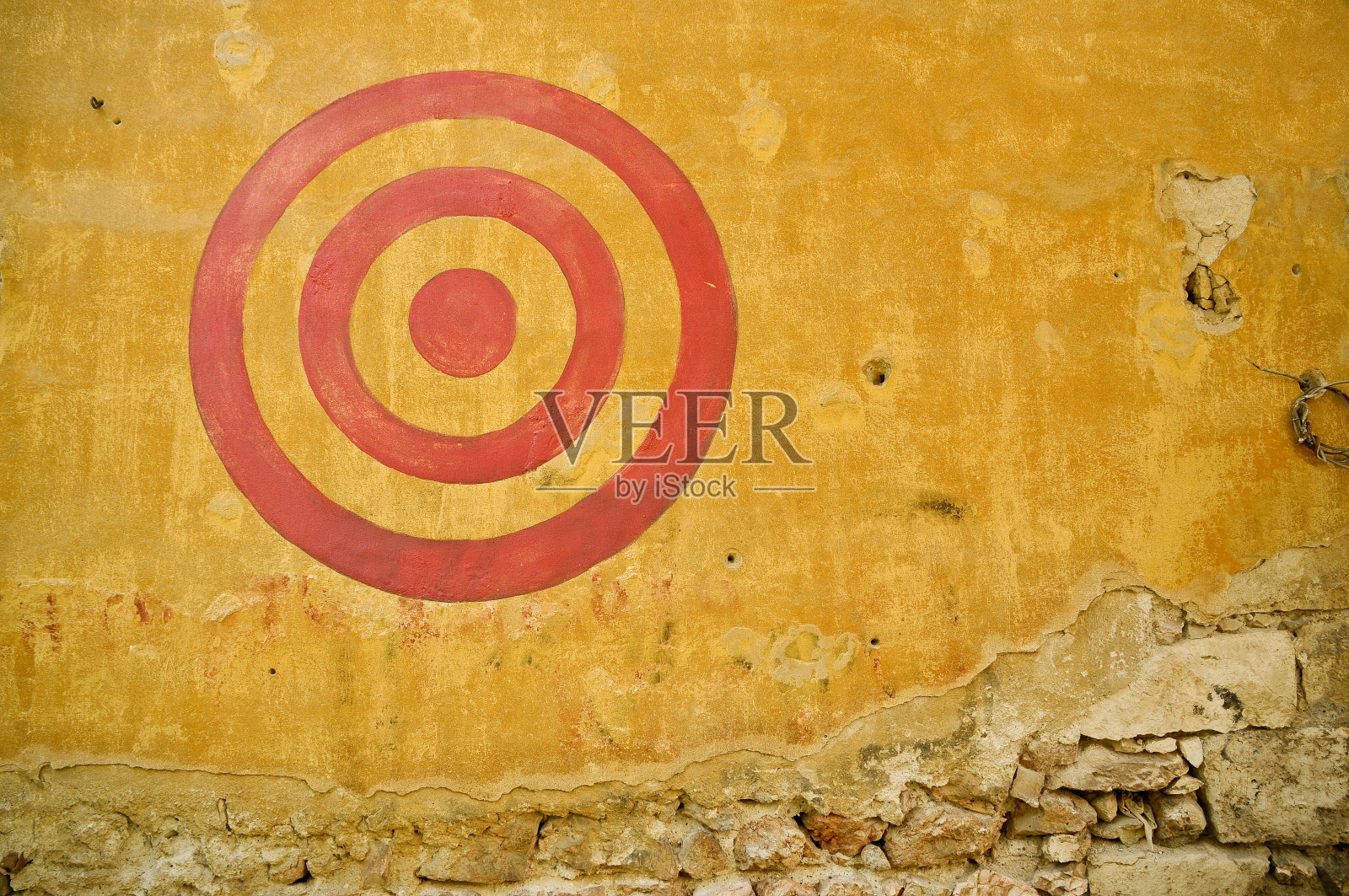 2号墙的红靶心照片摄影图片