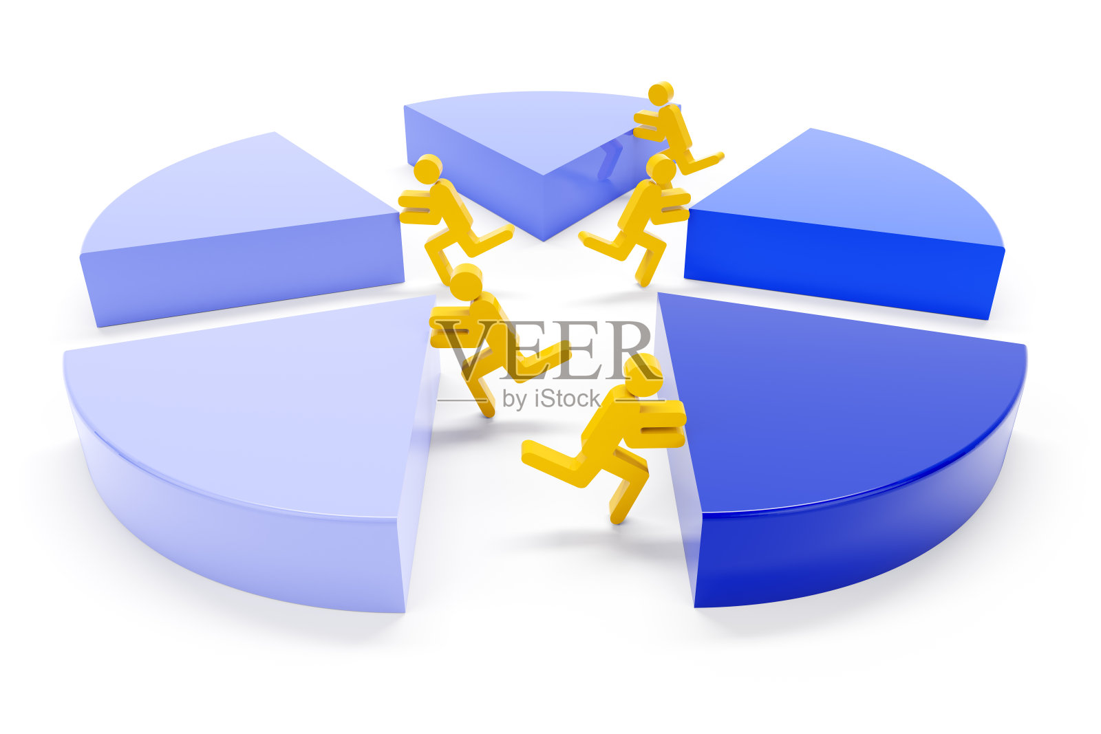 3d piechart来获得一个共享概念照片摄影图片