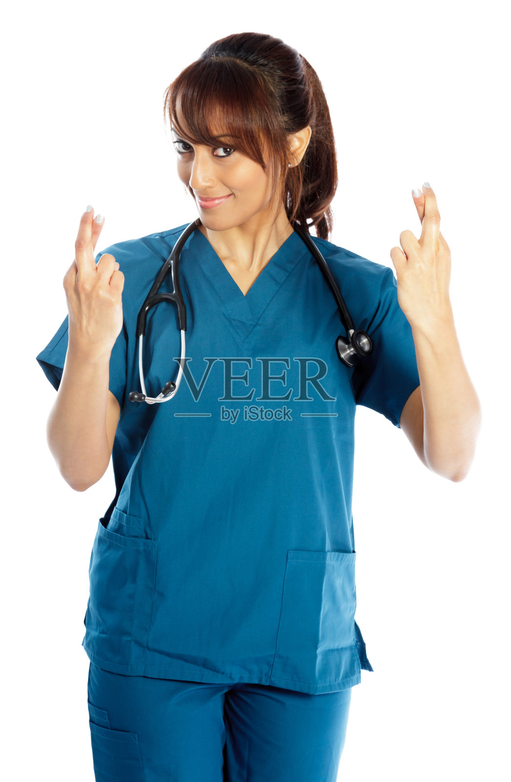 印度医生白底照片摄影图片