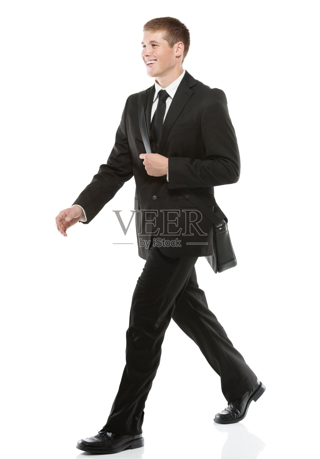 微笑的商人走照片摄影图片