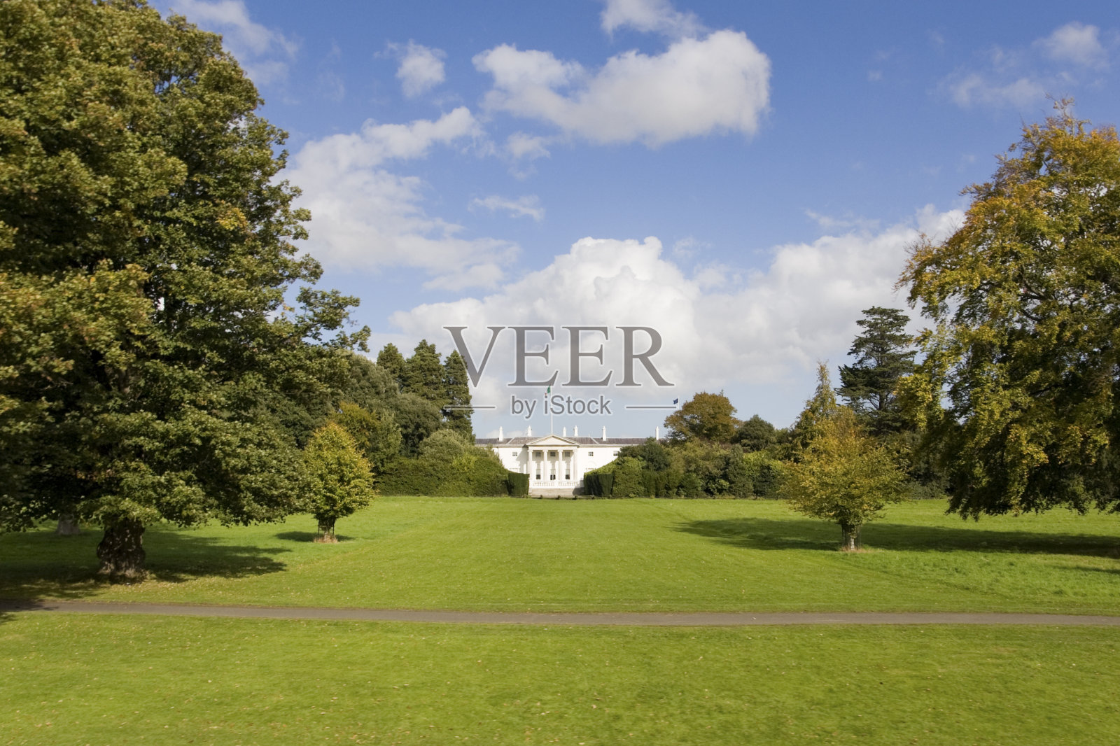 Áras一个Uachtaráin或在都柏林总统的房子照片摄影图片