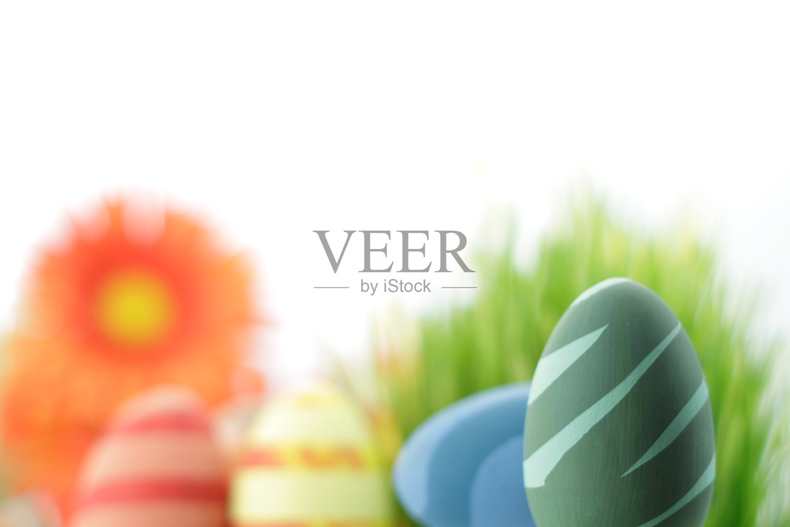 多彩的梦幻复活节彩蛋照片摄影图片