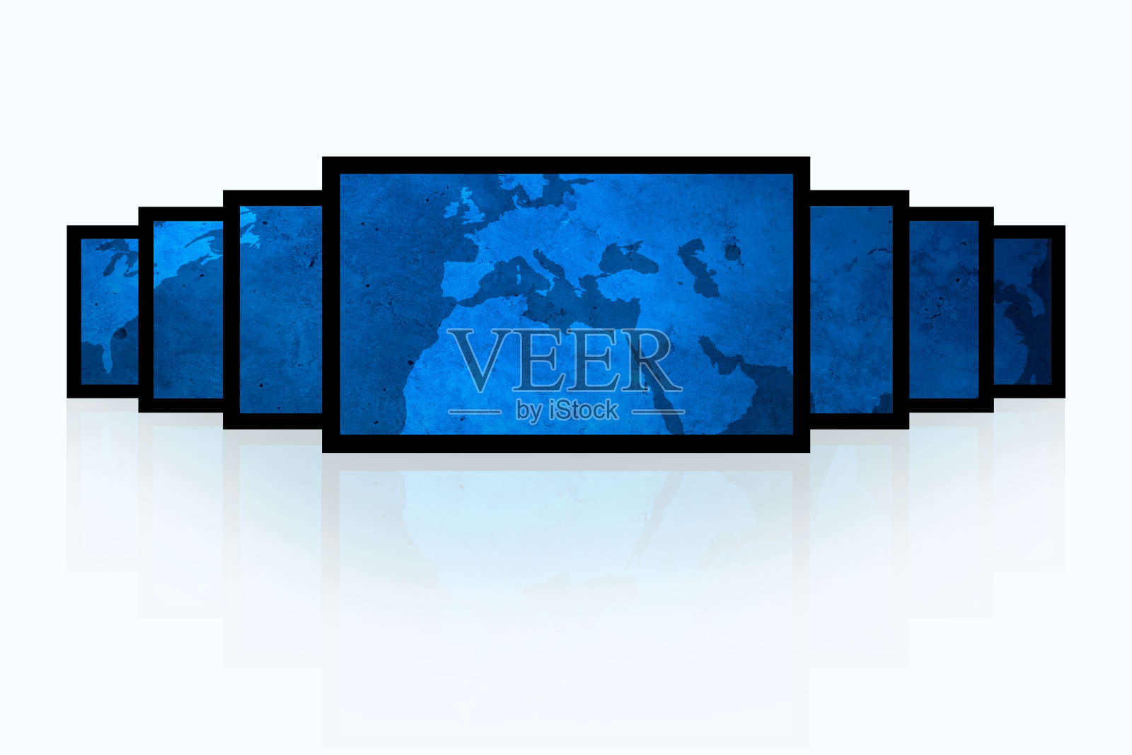 蓝色和黑色数字世界-欧洲照片摄影图片