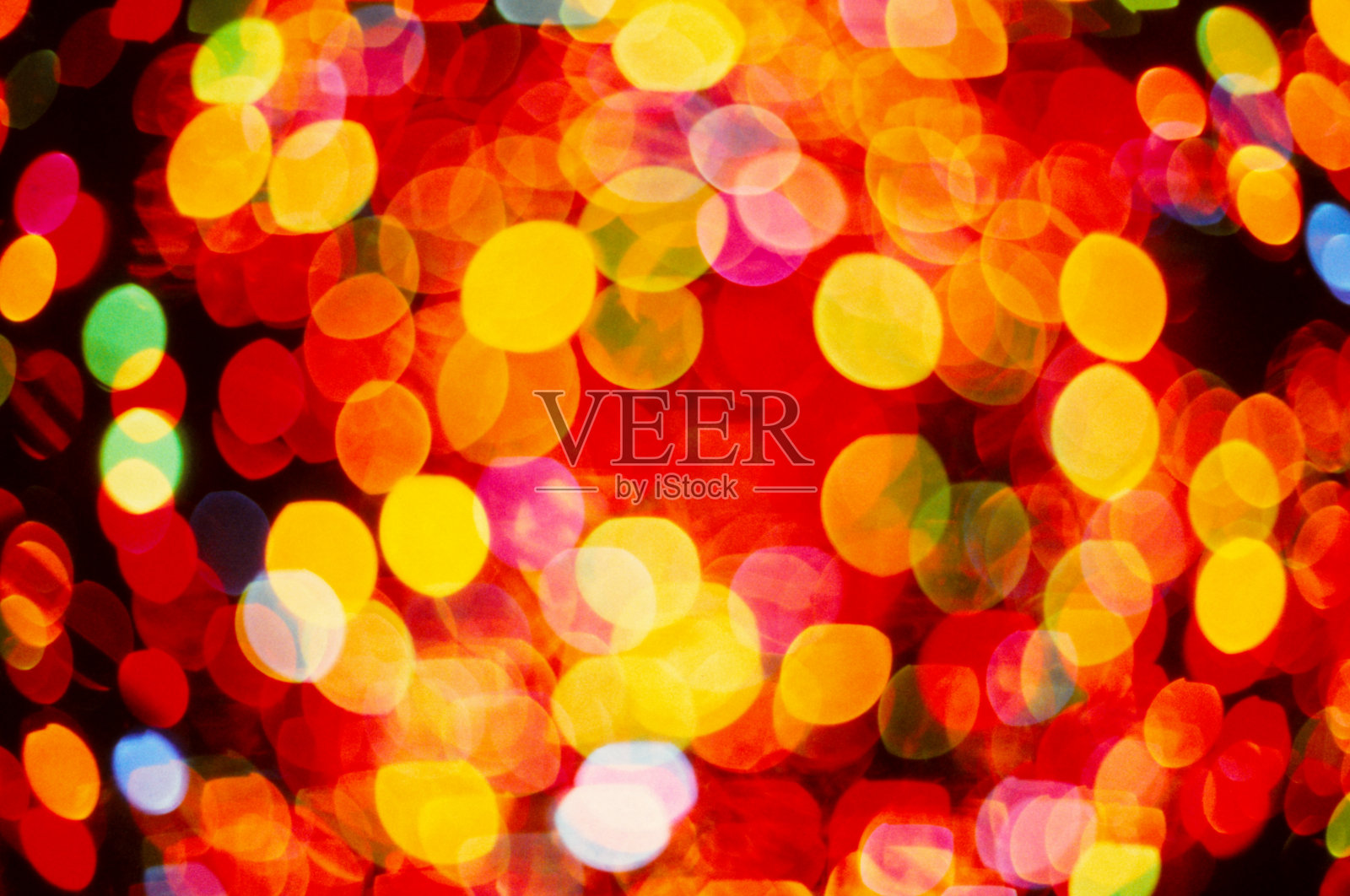 散焦彩灯照片摄影图片