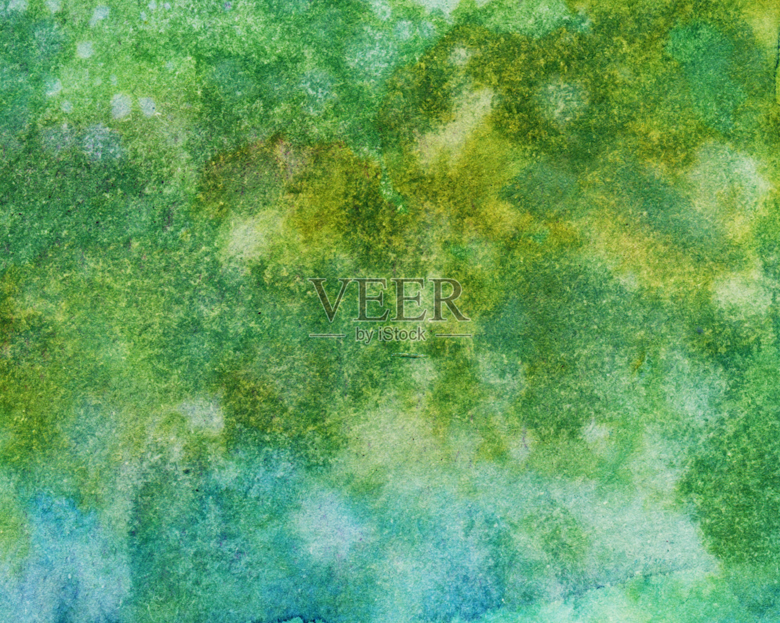 蓝色和绿色纹理水彩背景照片摄影图片