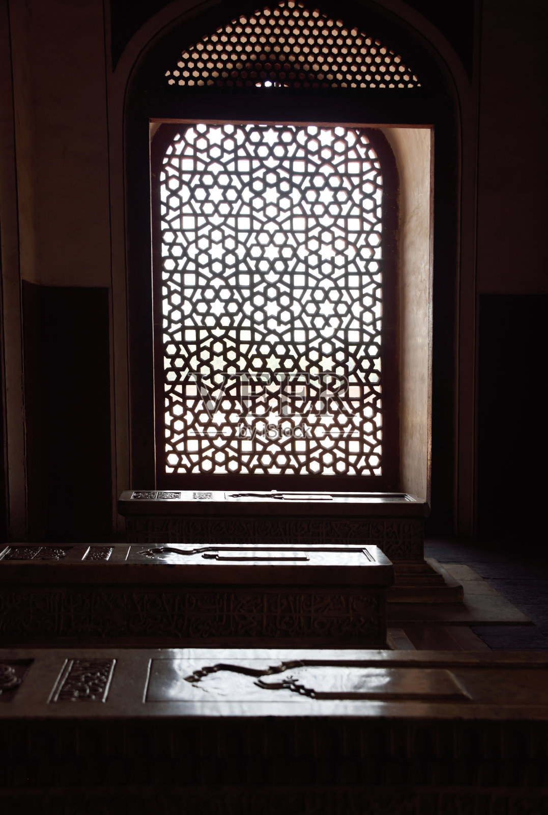 印度德里胡马雍陵内部照片摄影图片