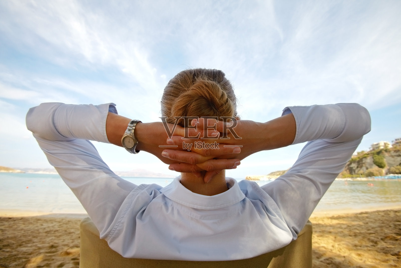 考虑女商人照片摄影图片