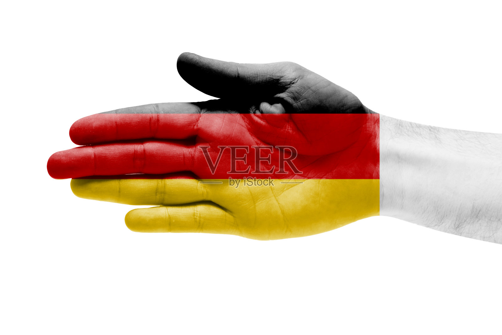 手绘德国国旗照片摄影图片