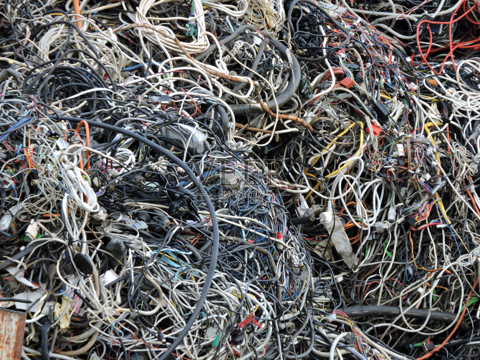 废电缆照片摄影图片