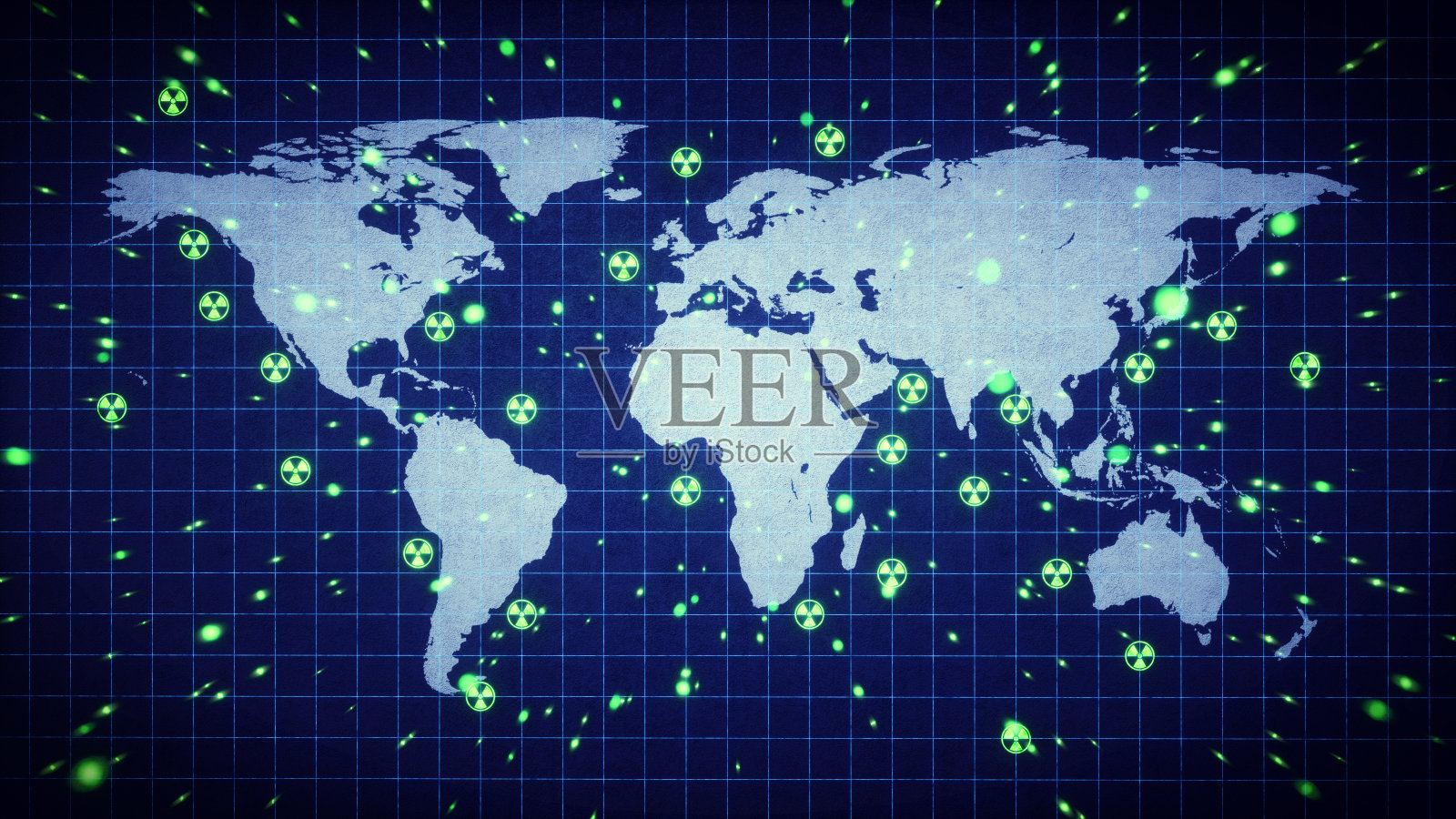 全球核冲突网格照片摄影图片