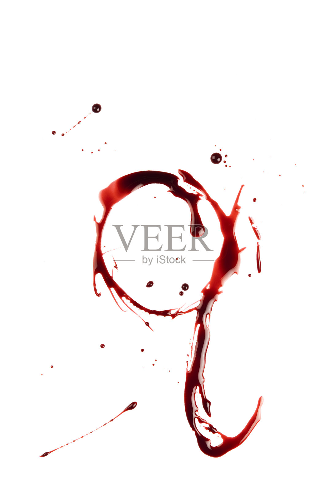 血字母Q湿小写照片摄影图片