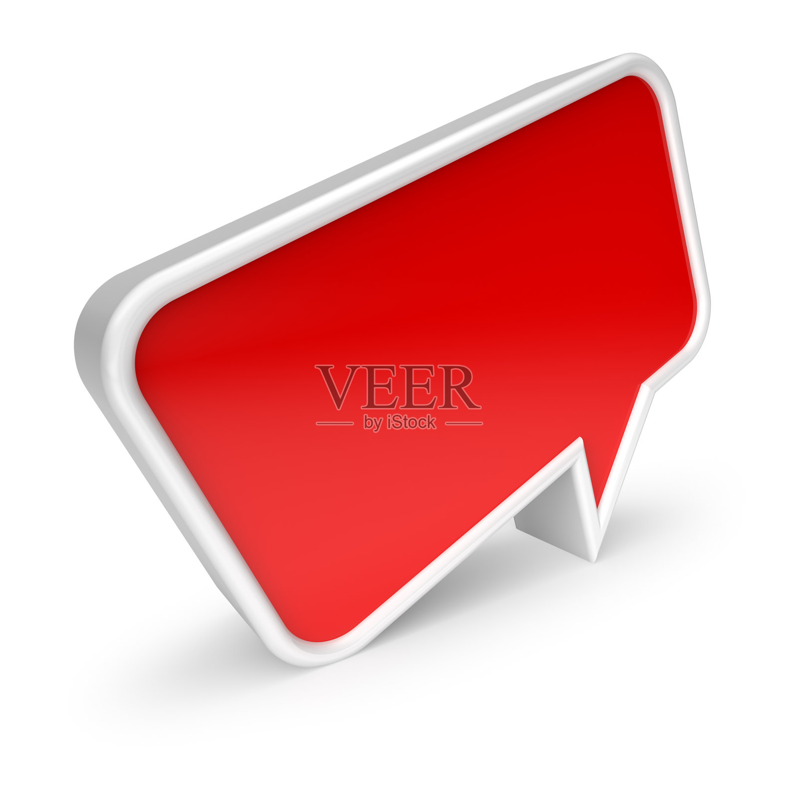 语音气泡隔离在白色与剪切路径照片摄影图片