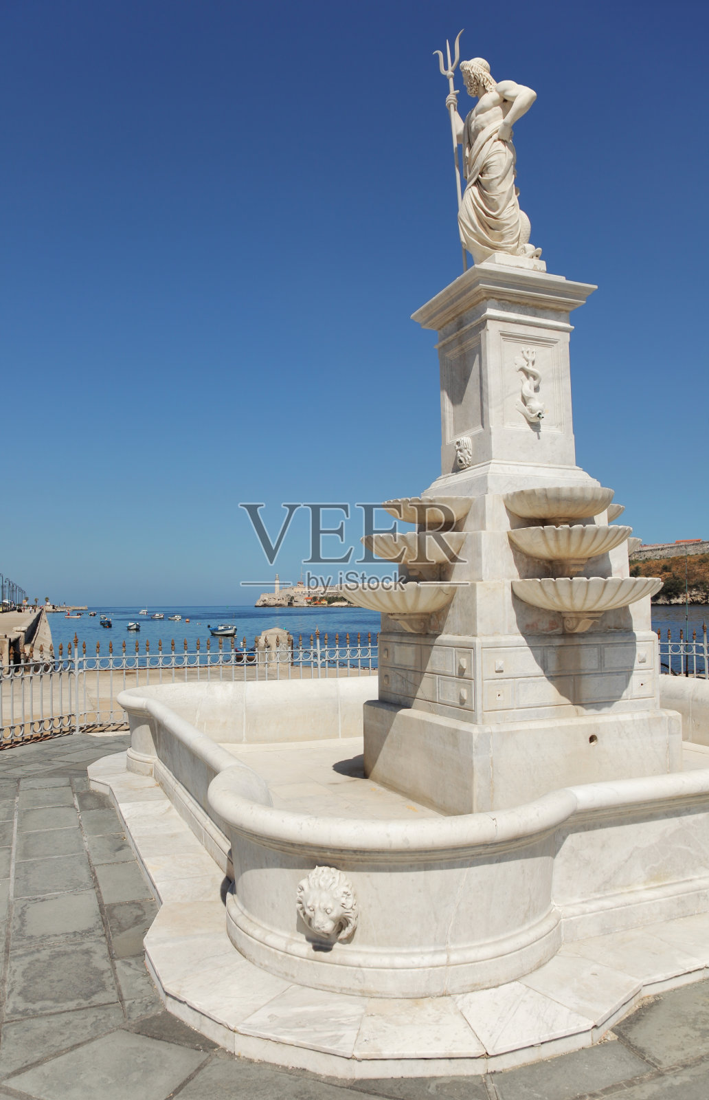 哈瓦那海王星雕像照片摄影图片