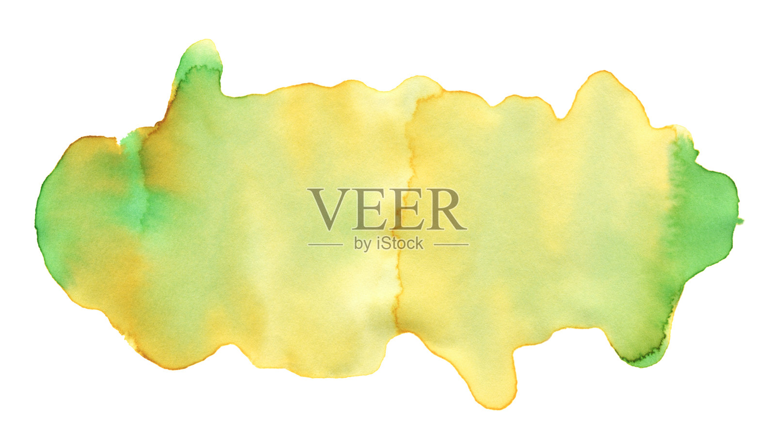 黄绿色水彩油漆纹理插画图片素材