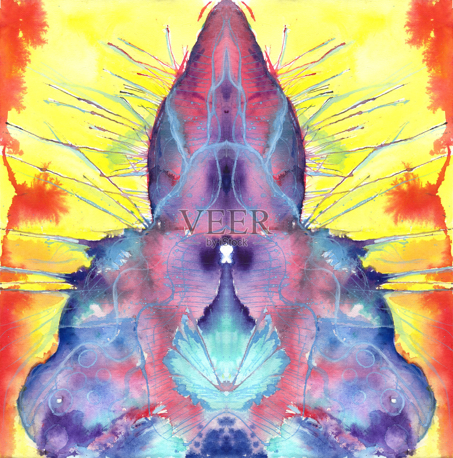 山的神插画图片素材