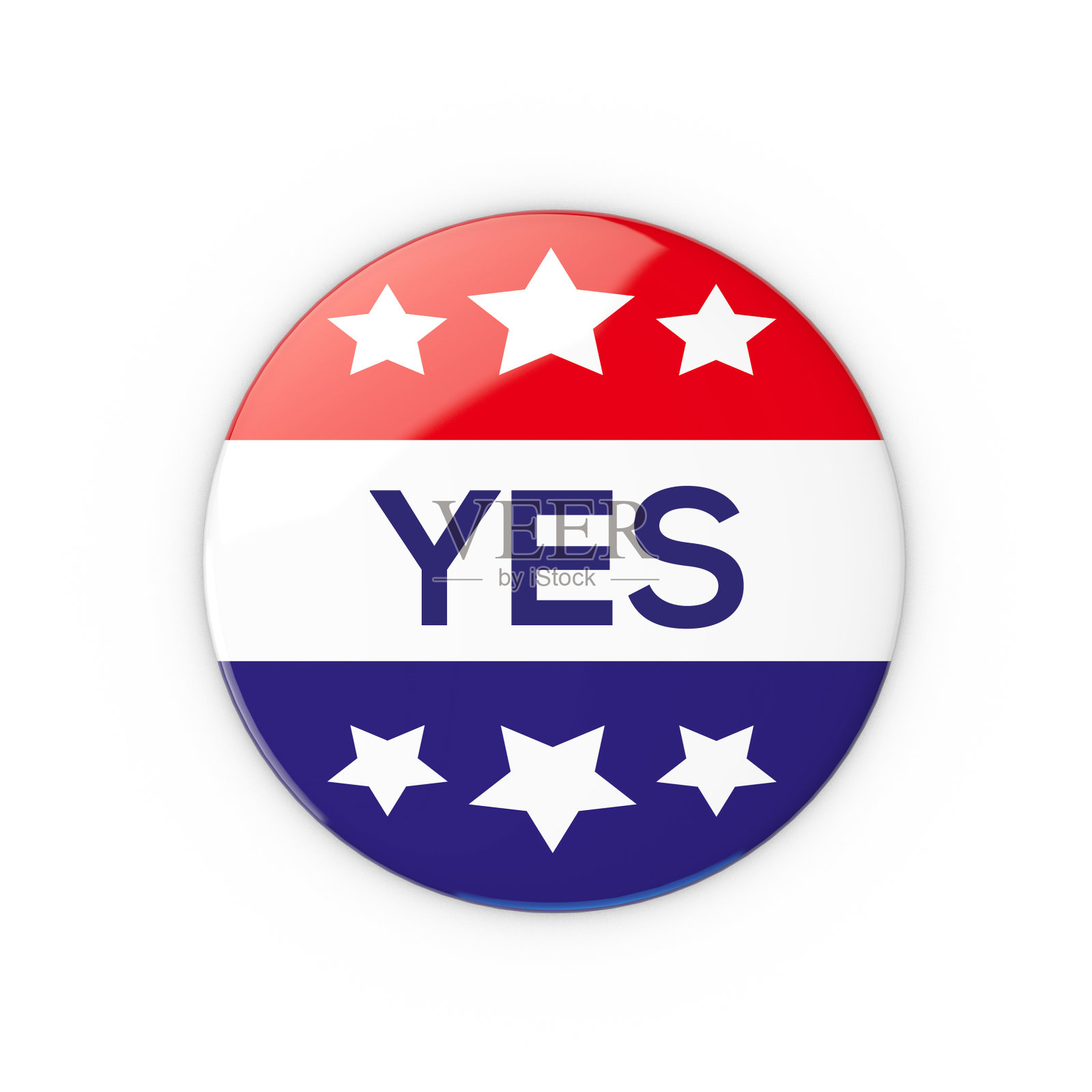 美国YES胸章照片摄影图片