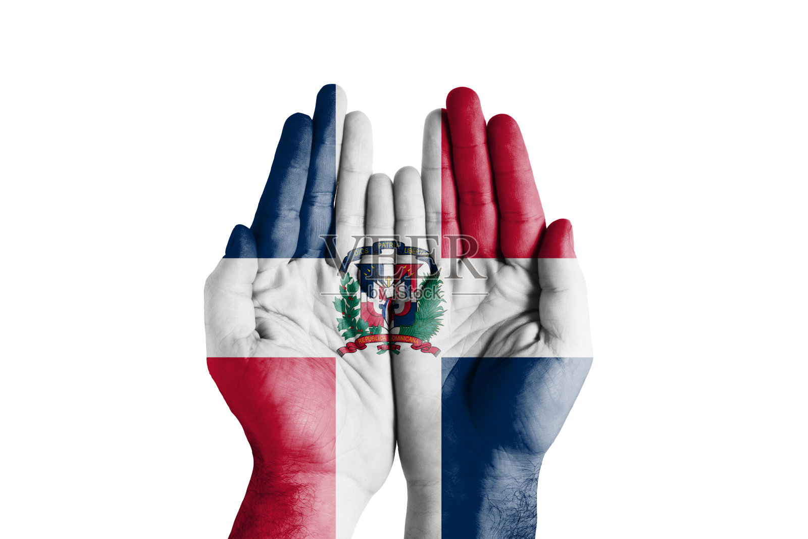 人类少数多米尼加共和国国旗绘制照片摄影图片