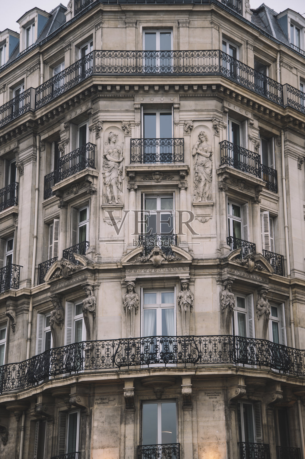 巴黎的住宅建筑照片摄影图片