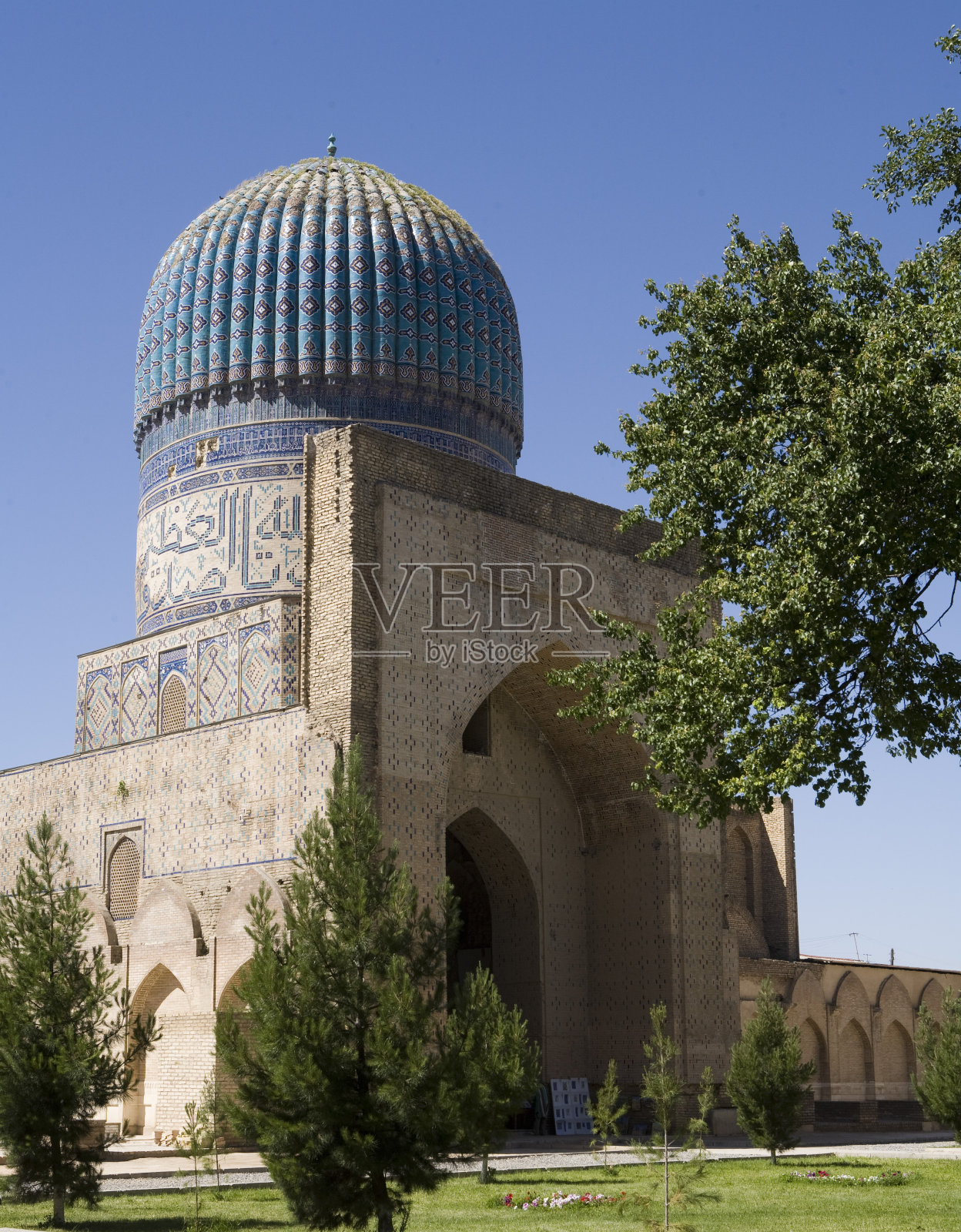 撒马尔罕,Bibi-Khanym 清真寺照片摄影图片