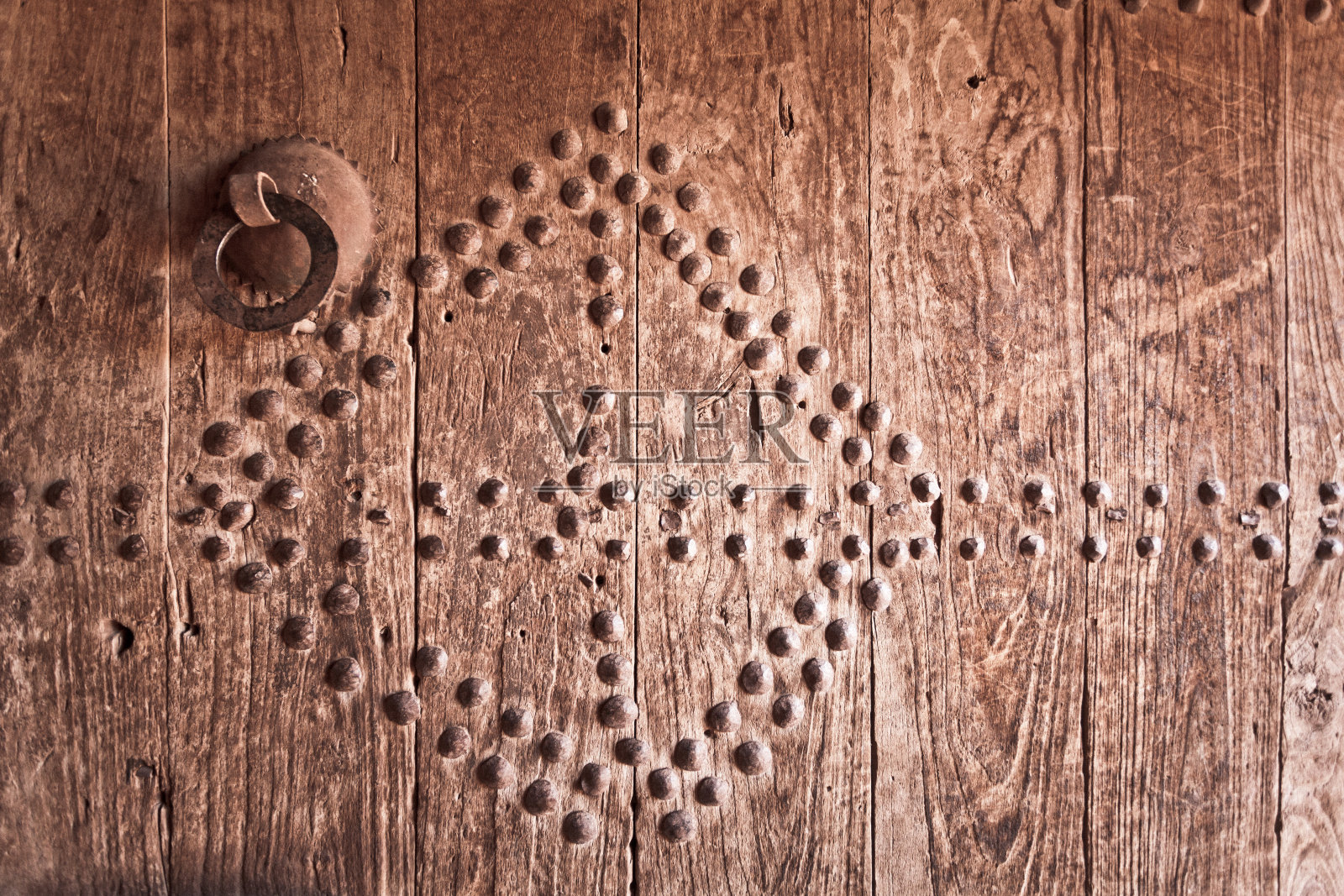 装饰仿古木门在摩洛哥照片摄影图片