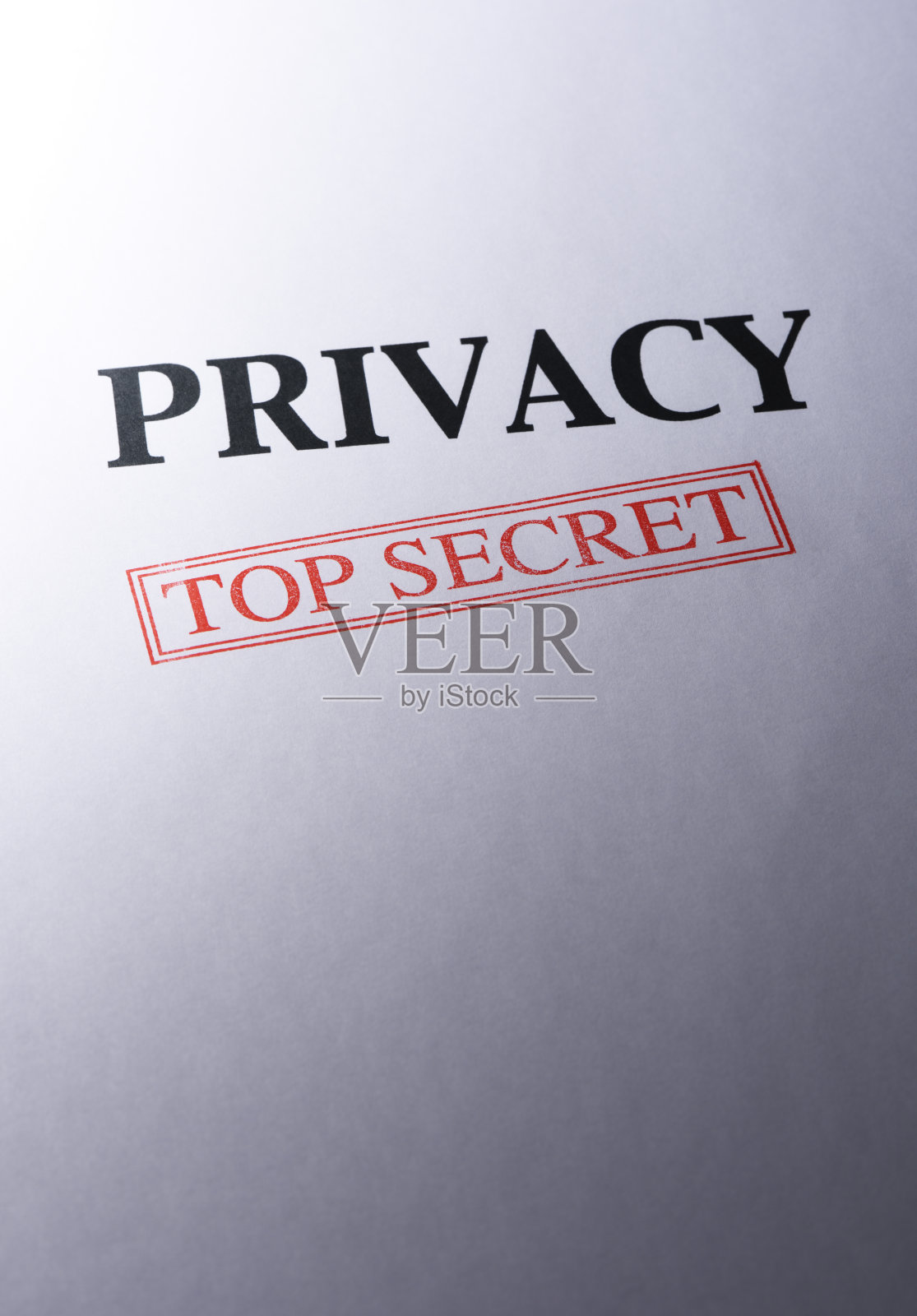 特写的隐私文件与“最高机密”橡皮图章照片摄影图片