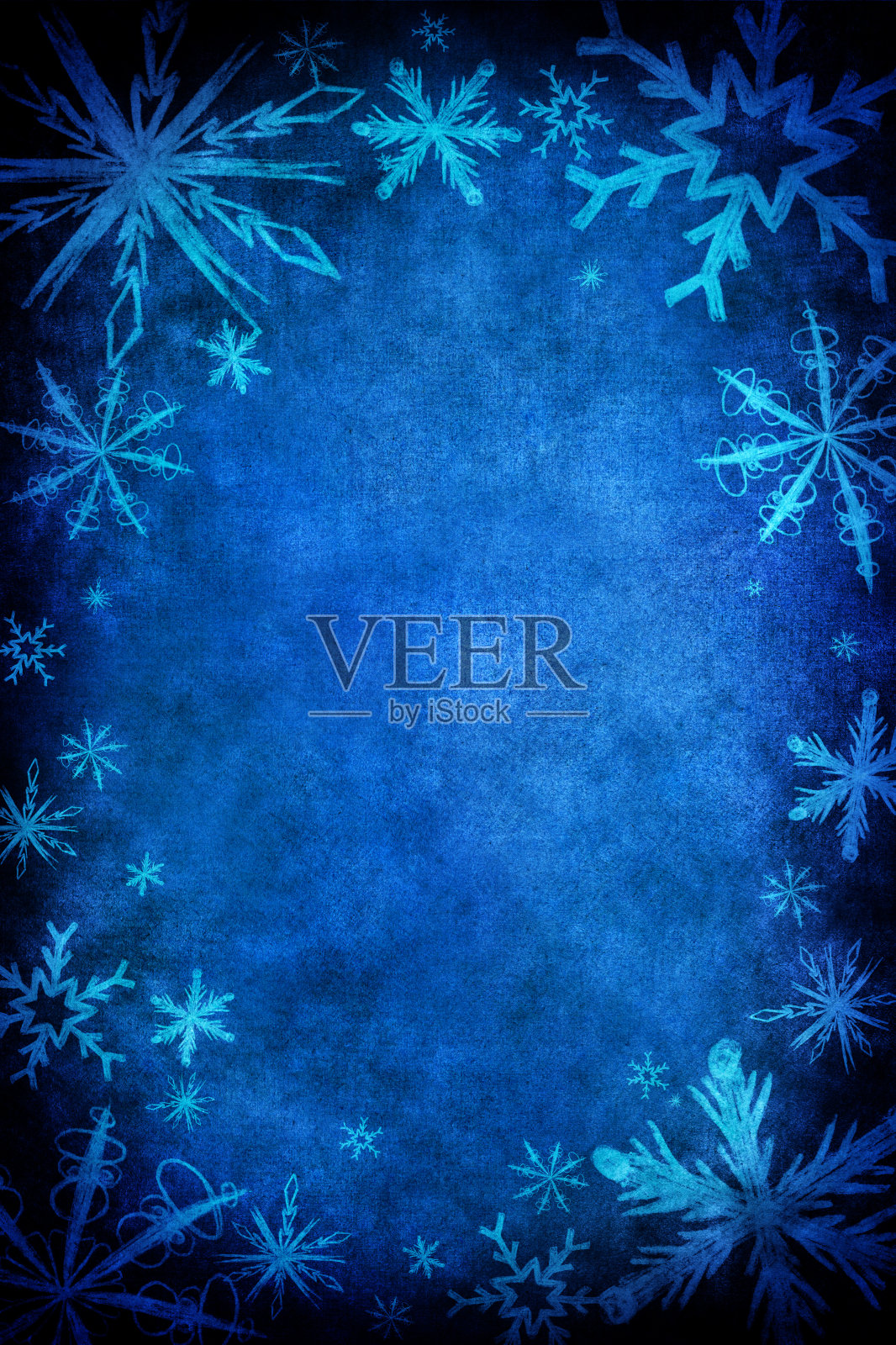 垃圾雪花背景在蓝色照片摄影图片